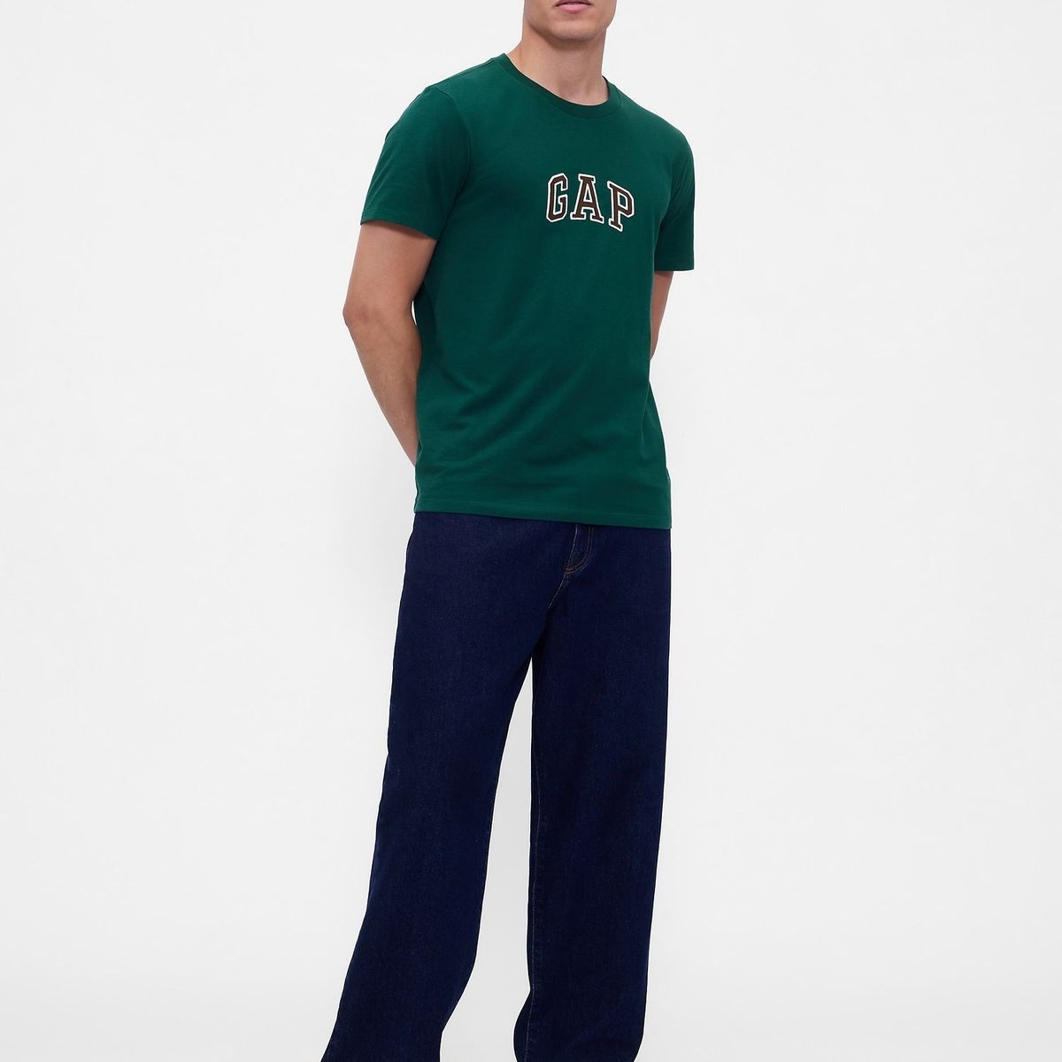 GAP - Polera Hombre Arch Logo Manga Corta Verde Gap