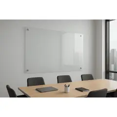 WINKO - Pizarra Incoloro 8mm 120cm x 80cm Vidrio Templado Herraje Cromado