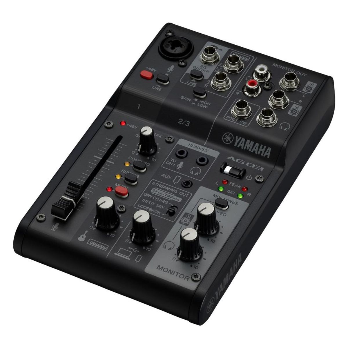 YAMAHA - Mixer para streaming Yamaha AG03 MK2 Black - Negro