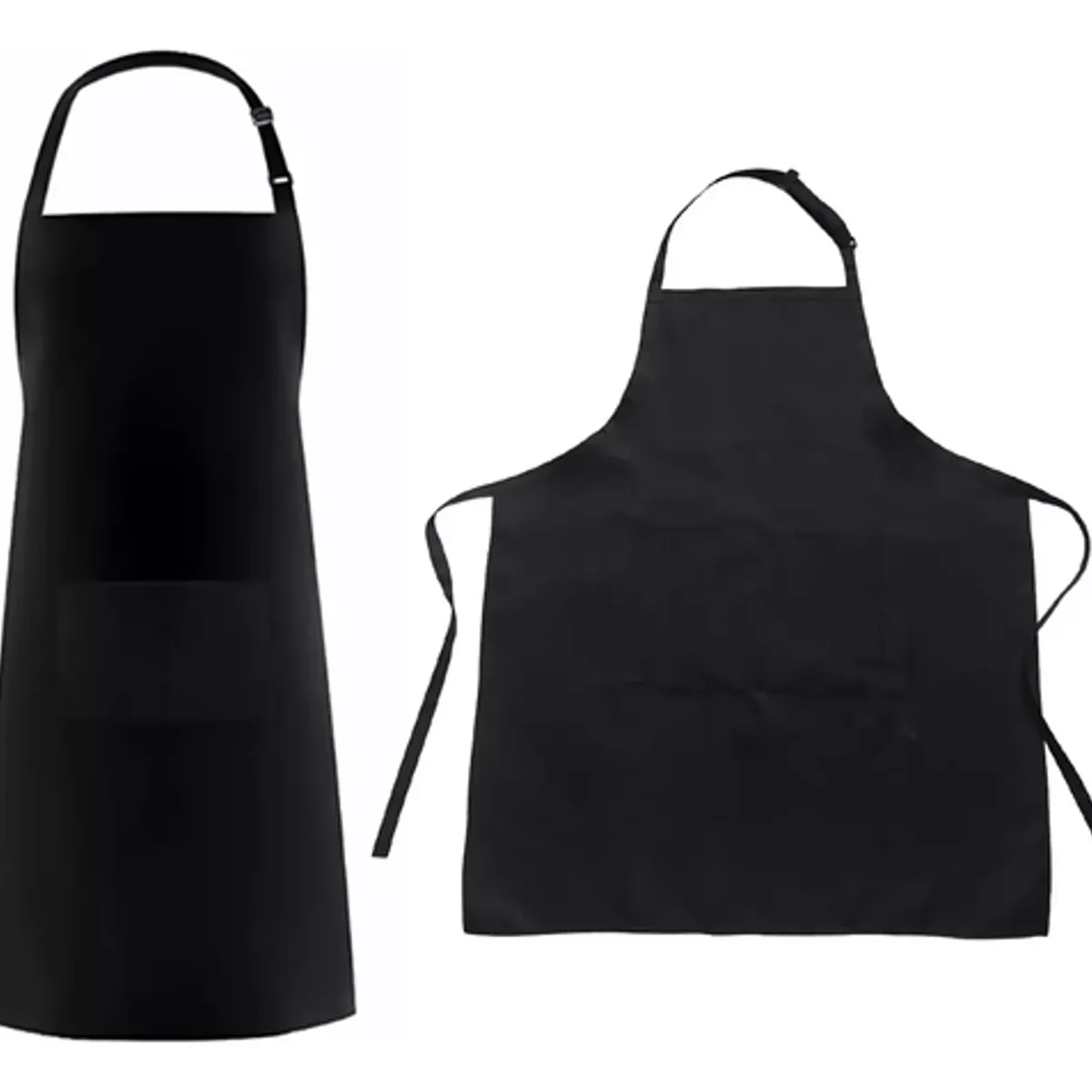 GENERICO - Delantal Perchera Cocina Anti-Grasa y Anti-Manchas Ajustable Negro
