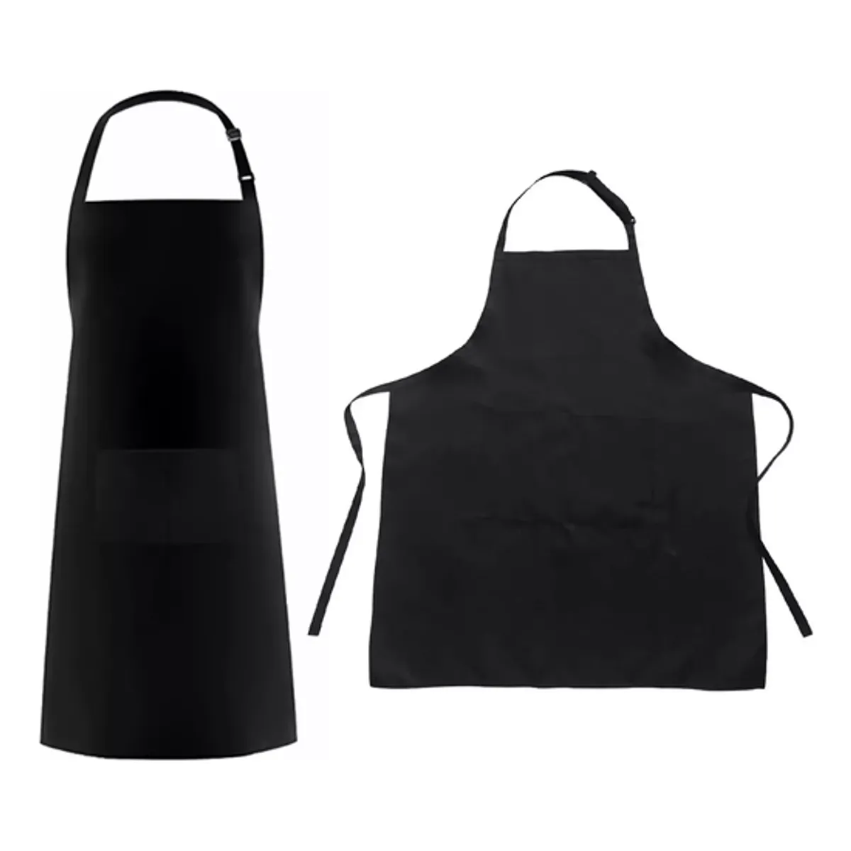 GENERICO - Delantal Perchera Cocina Anti-Grasa y Anti-Manchas Ajustable Negro