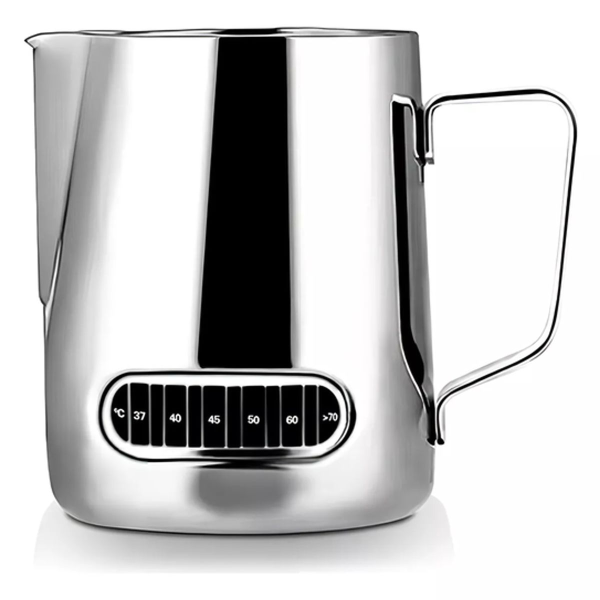 GENERICO - Jarra espuma de leche con termómetro texturizar 21oz600ml plateado Chef Choice