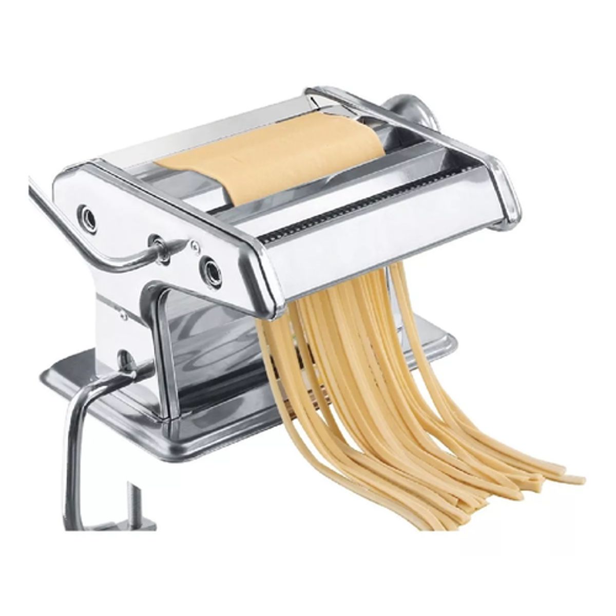 GENERICO - Máquina manual de pastas acero inoxidable color plateado