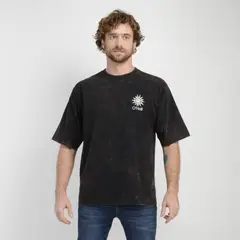 O'NEILL - POLERA MANGA CORTA OVERSIZE BLOCK NEGRO