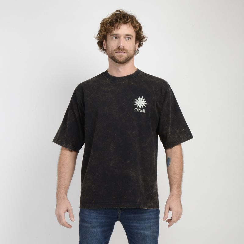 O'NEILL - POLERA MANGA CORTA OVERSIZE BLOCK NEGRO