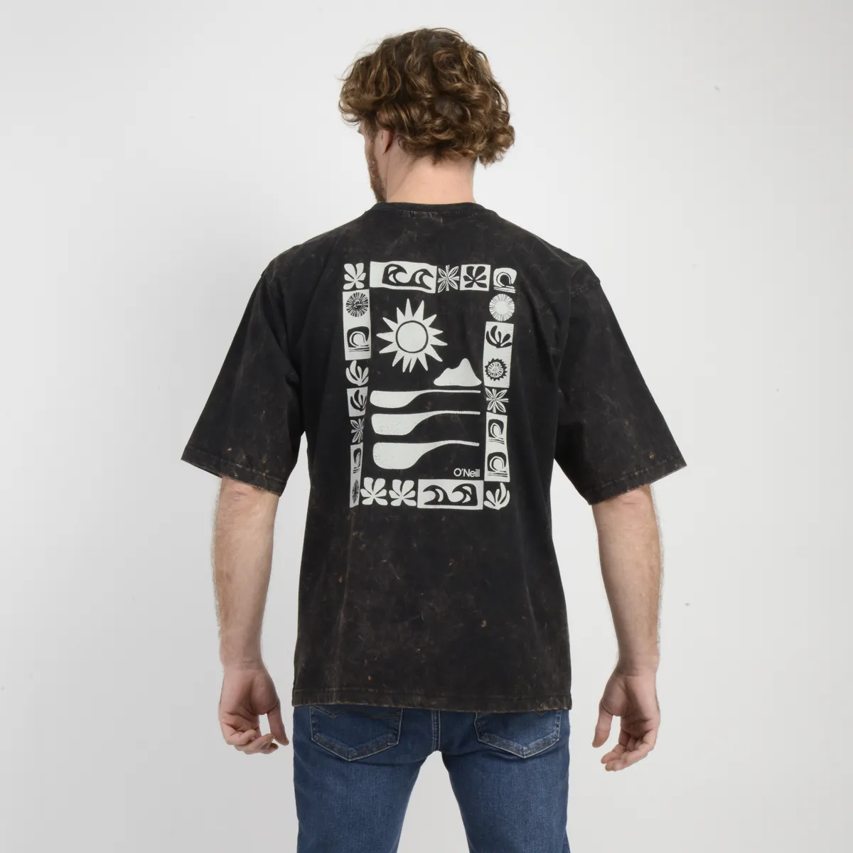 O'NEILL - POLERA MANGA CORTA OVERSIZE BLOCK NEGRO