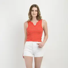 O'NEILL - POLERA RIB SIN MANGAS CLOVE ROJO