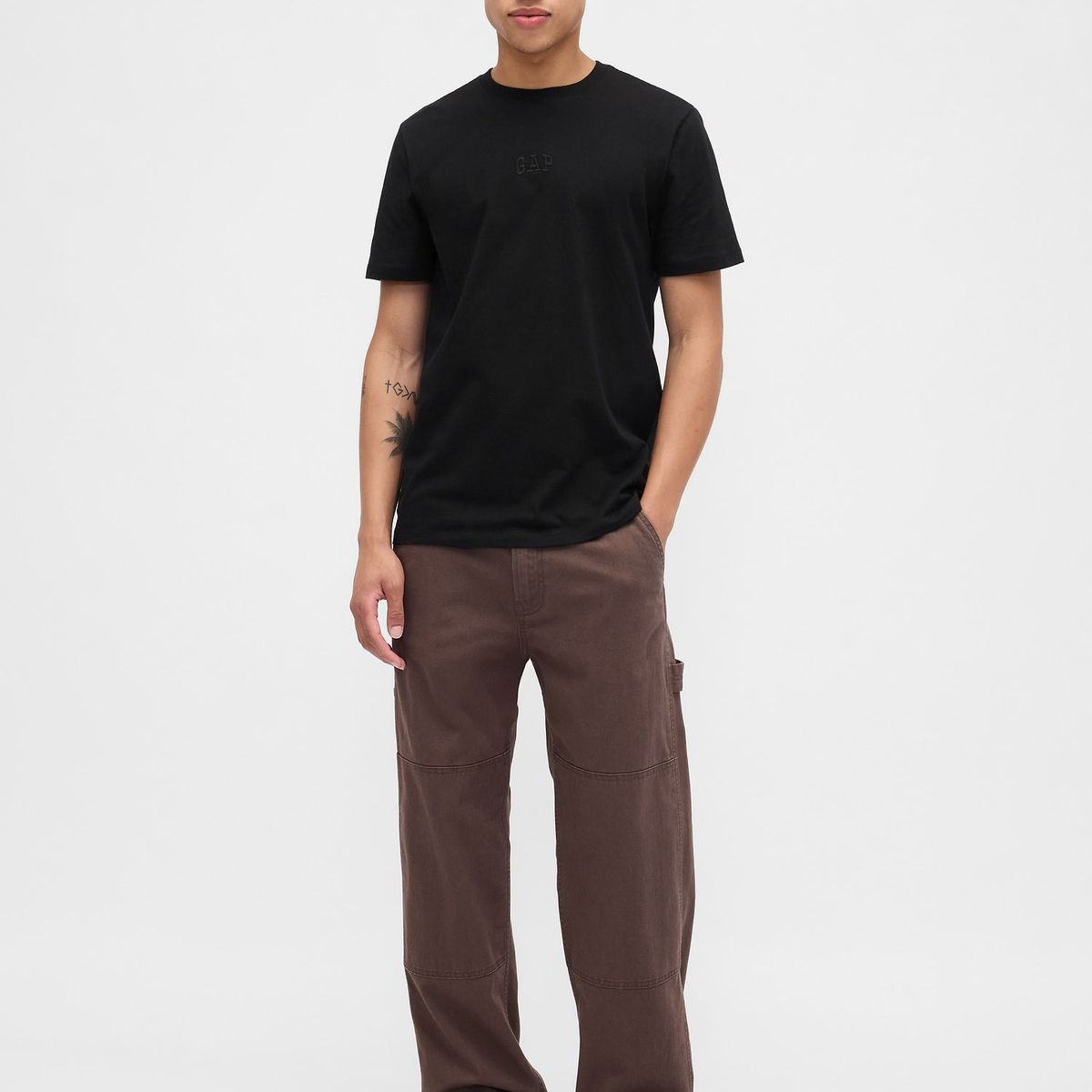 GAP - Polera Hombre Gap Mini Logo V25 Manga Corta Negro