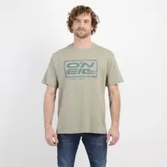 O'NEILL - POLERA MANGA CORTA RETRO SQUARE VERDE OSCURO