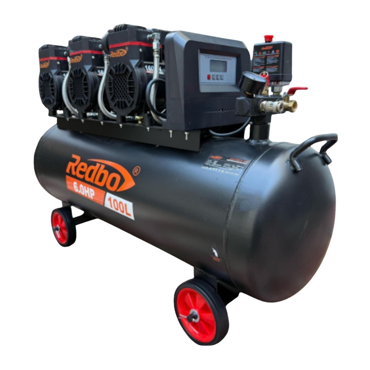 GENERICO - Compresor De Aire Dental 100l Silencioso Sin Aceite - Redbo Negro 50hz60hz Monofásica