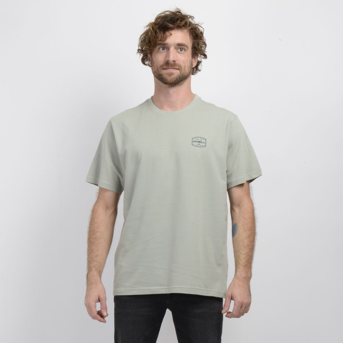 O'NEILL - POLERA MANGA CORTA STAMPED VERDE CLARO