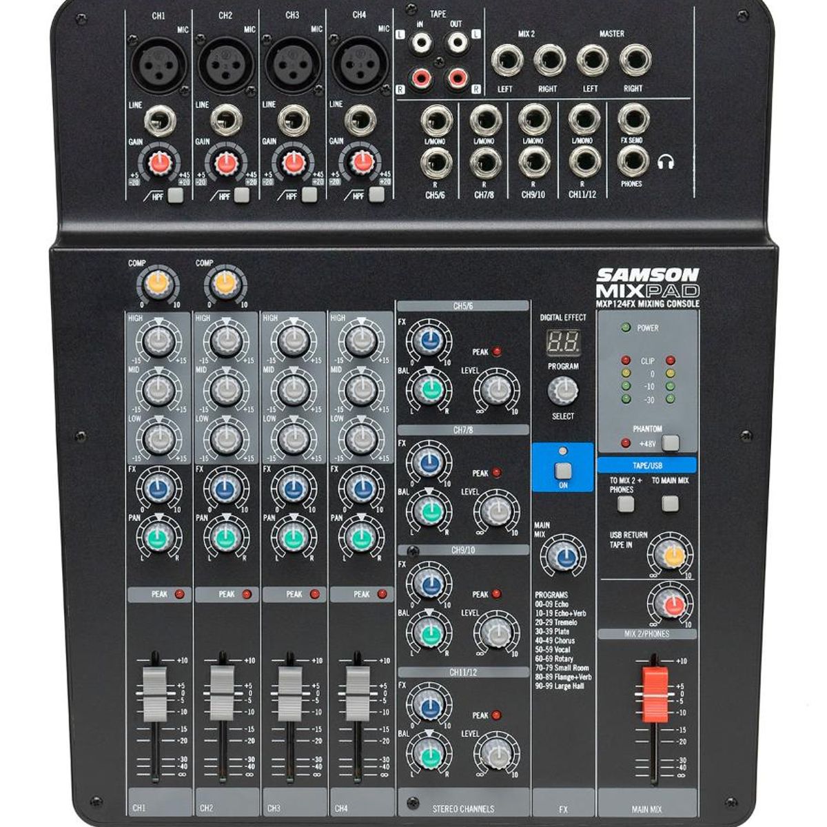SAMSON - Mixer analogo 12 canales Samson MXP124FX BK - Negro