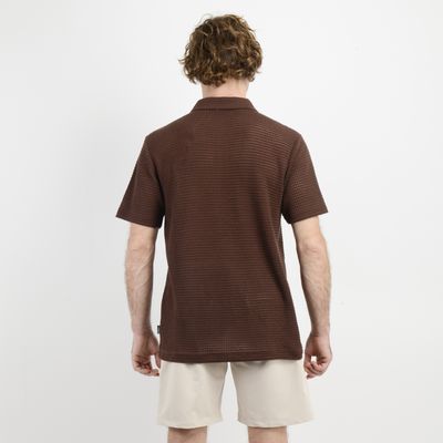 Imagen 2 del producto POLERA TEJIDA MANGA CORTA GRAVEY CAFÉ