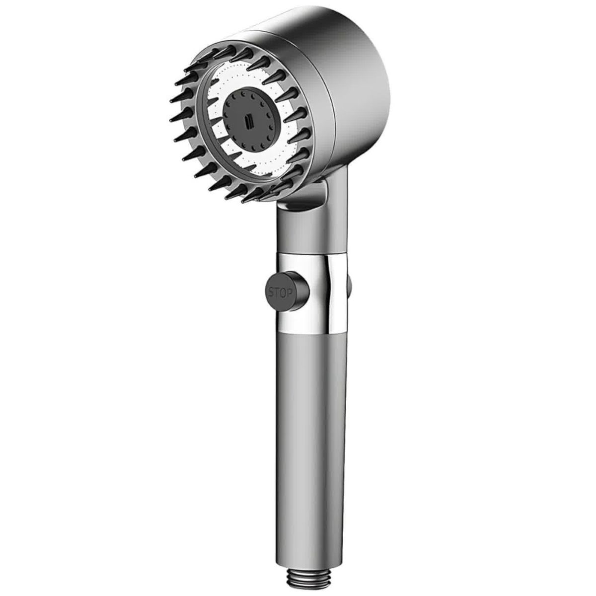 MOVI - CABEZAL DE DUCHA 4 EN 1 con Manguera Flexible de 1.50 cms