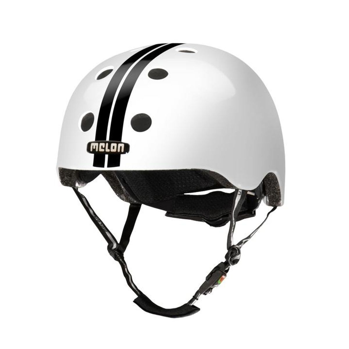 MELON - Casco para Ciclismo Urbano Melon Straight Black White ML