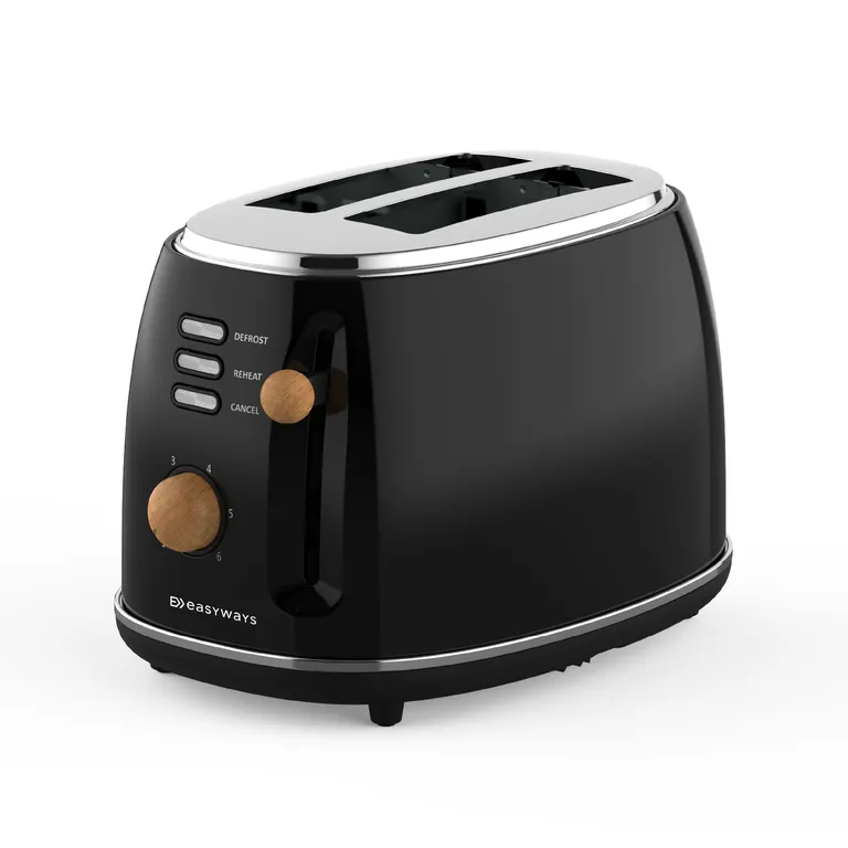 EASYWAYS Tostador Desing 2 rebanadas Negro