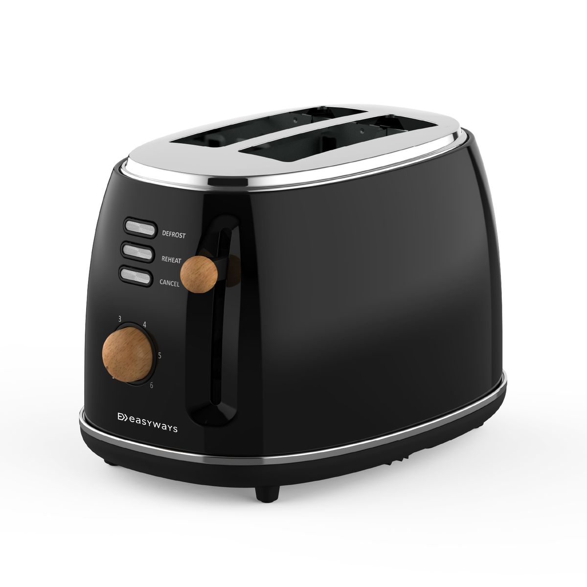 EASYWAYS - Tostador Desing 2 rebanadas Negro EasyWays