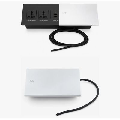 Imagen 2 del producto Escritorio Con Enchufe Con Tapa Integrado Forma L Usb+usb-c…