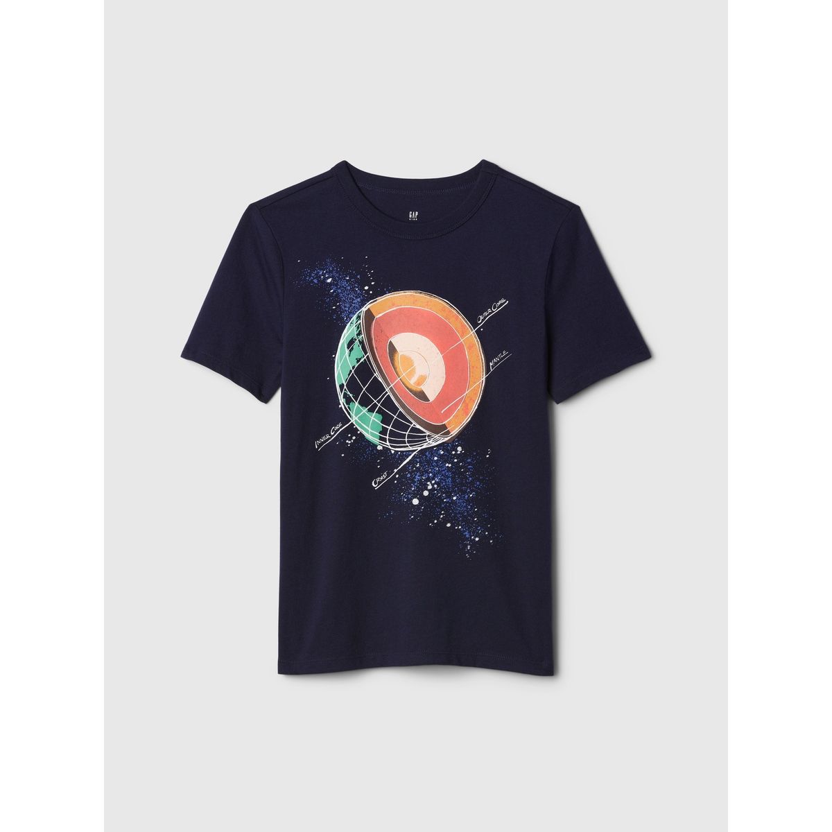 GAP - Polera Niño Gráfica Manga Corta Azul Marino Gap