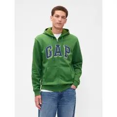 GAP - Polerón Hombre Relaxed Logo V25 Con Cierre Verde