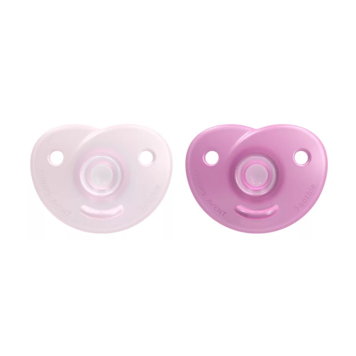 AVENT - Chupete Soothie 0-6m 2 Unidades Frambuesa/Rosa Avent