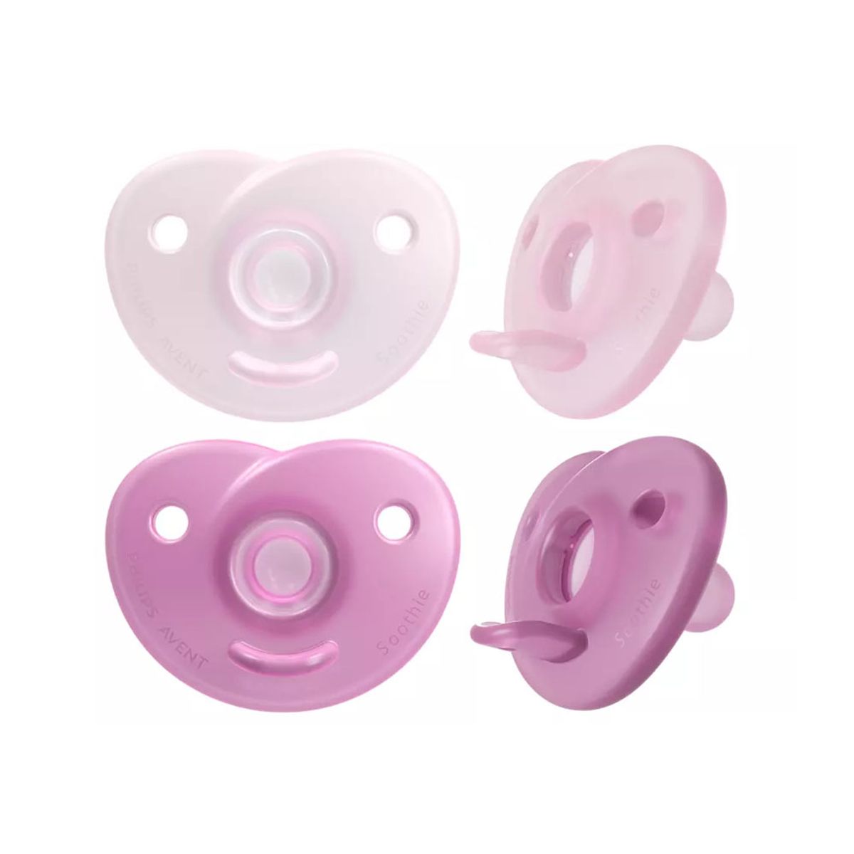 AVENT - Chupete Soothie 0-6m 2 Unidades Frambuesa/Rosa Avent