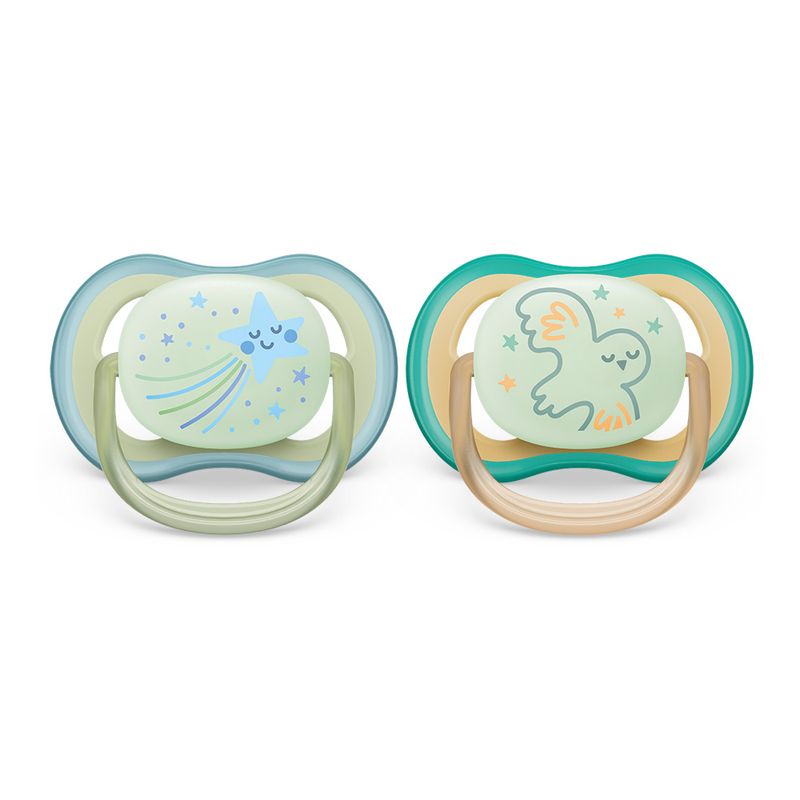 AVENT - Chupete Ultra Air Night 0-6 Niño Philips Avent