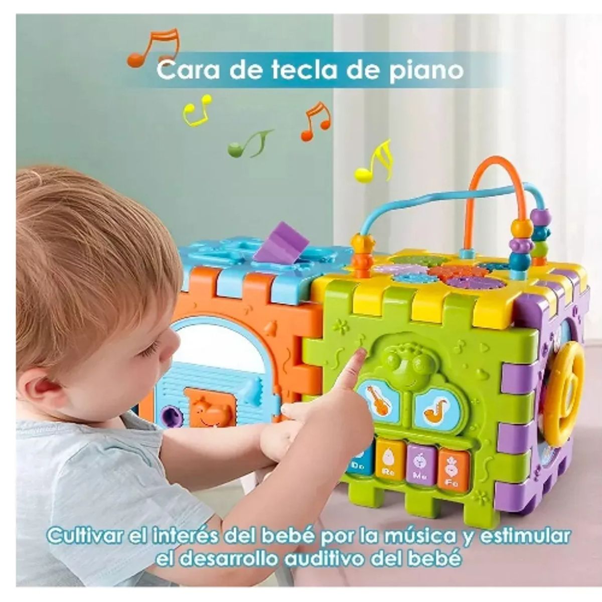 GENERICO - Juguete Cubo Didáctico Educativo Musical Juego Bebé Infantil