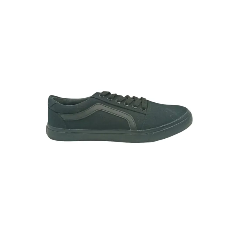 HERIEL - Zapatilla Negra Lona Baja