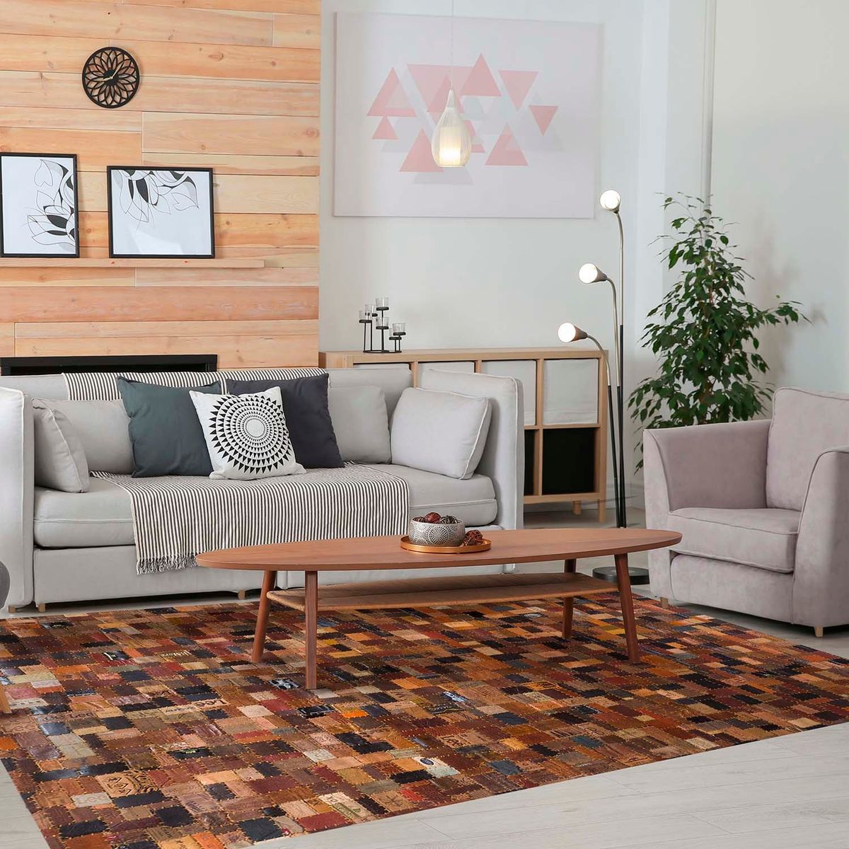 DIB - Alfombra Leather Patch Collection 140X200