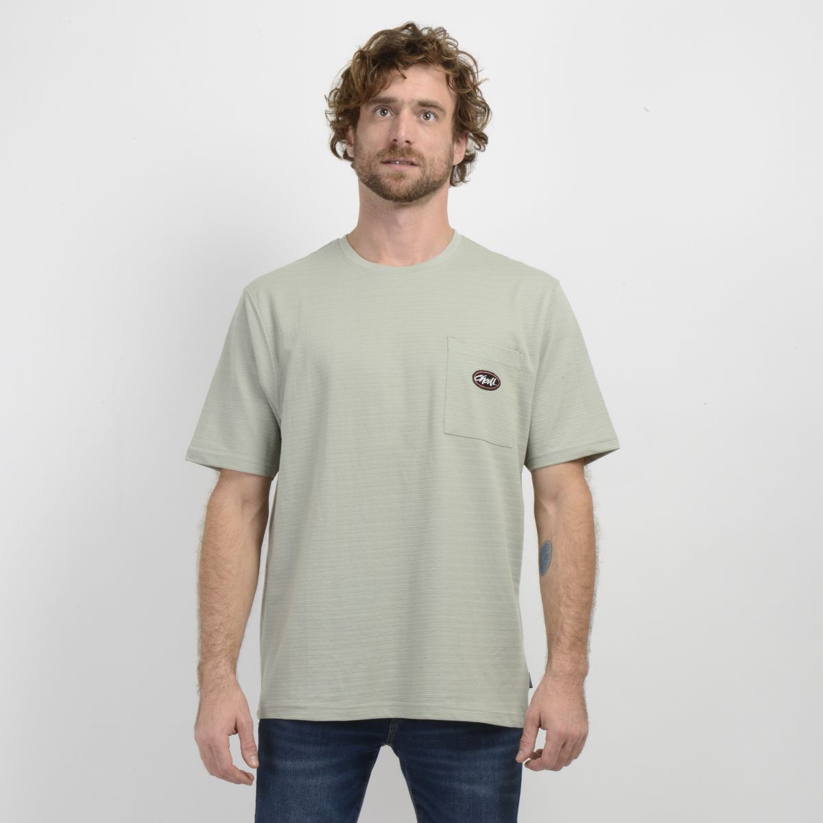 O'NEILL - POLERA MANGA CORTA POCKET VERDE CLARO