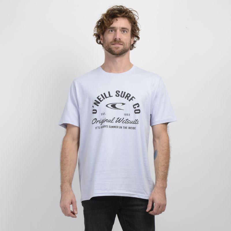 O'NEILL - POLERA MANGA CORTA SURF CO AZUL CLARO