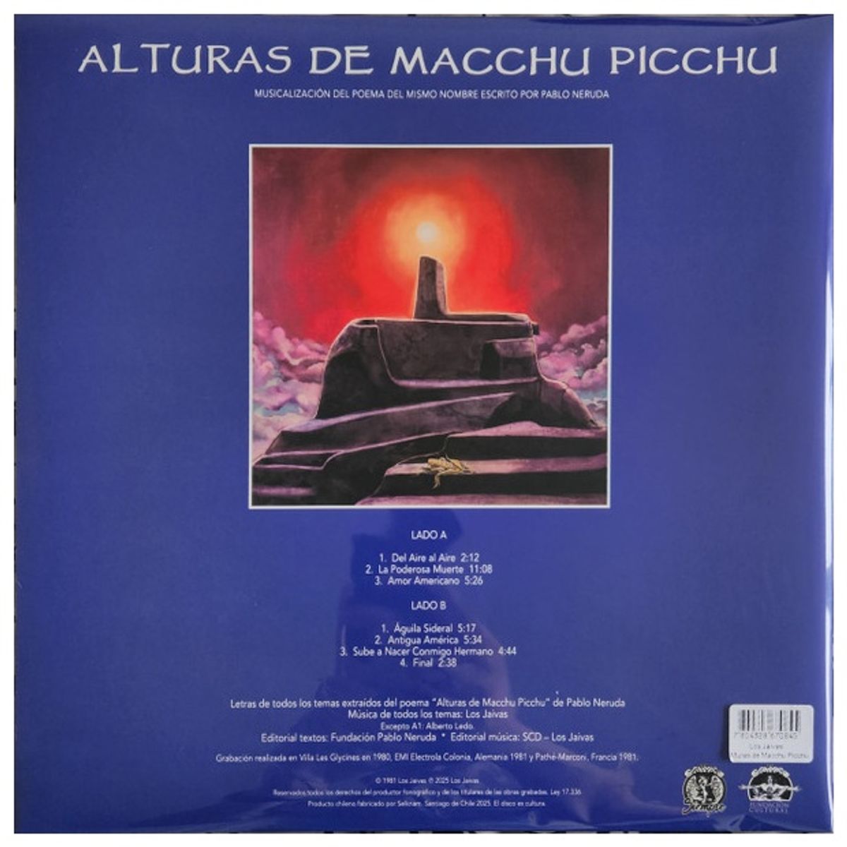 GENERICO - LOS JAIVAS - ALTURAS DE MACHU PICCHU (2025) / Vinilo