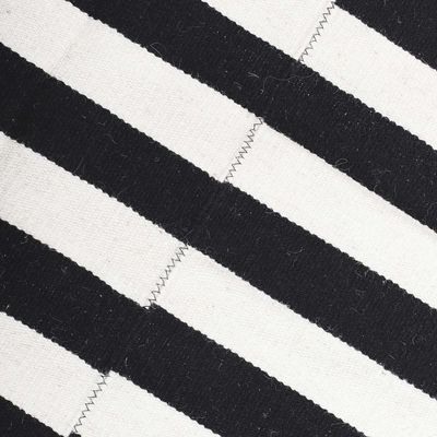 Imagen 2 del producto Alfombra Handwoven Rustic 190X290 Negro/Blanco