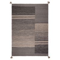 Alfombra Handwoven Wool Lines 190X290 Gris