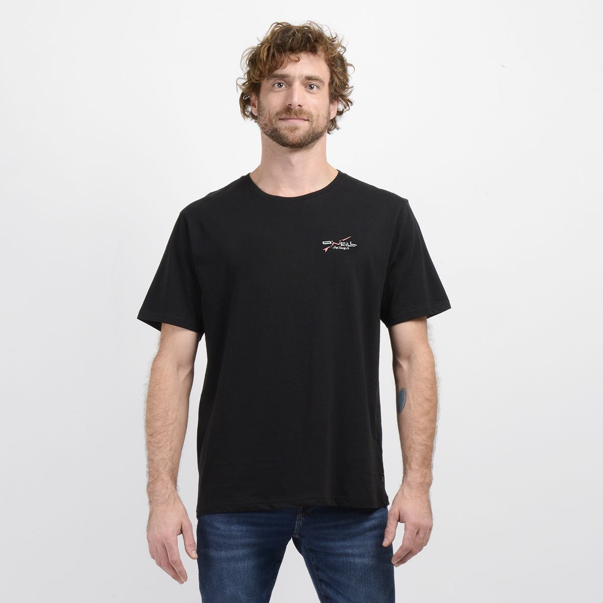 O'NEILL - POLERA MANGA CORTA SURFBOARD NEGRO