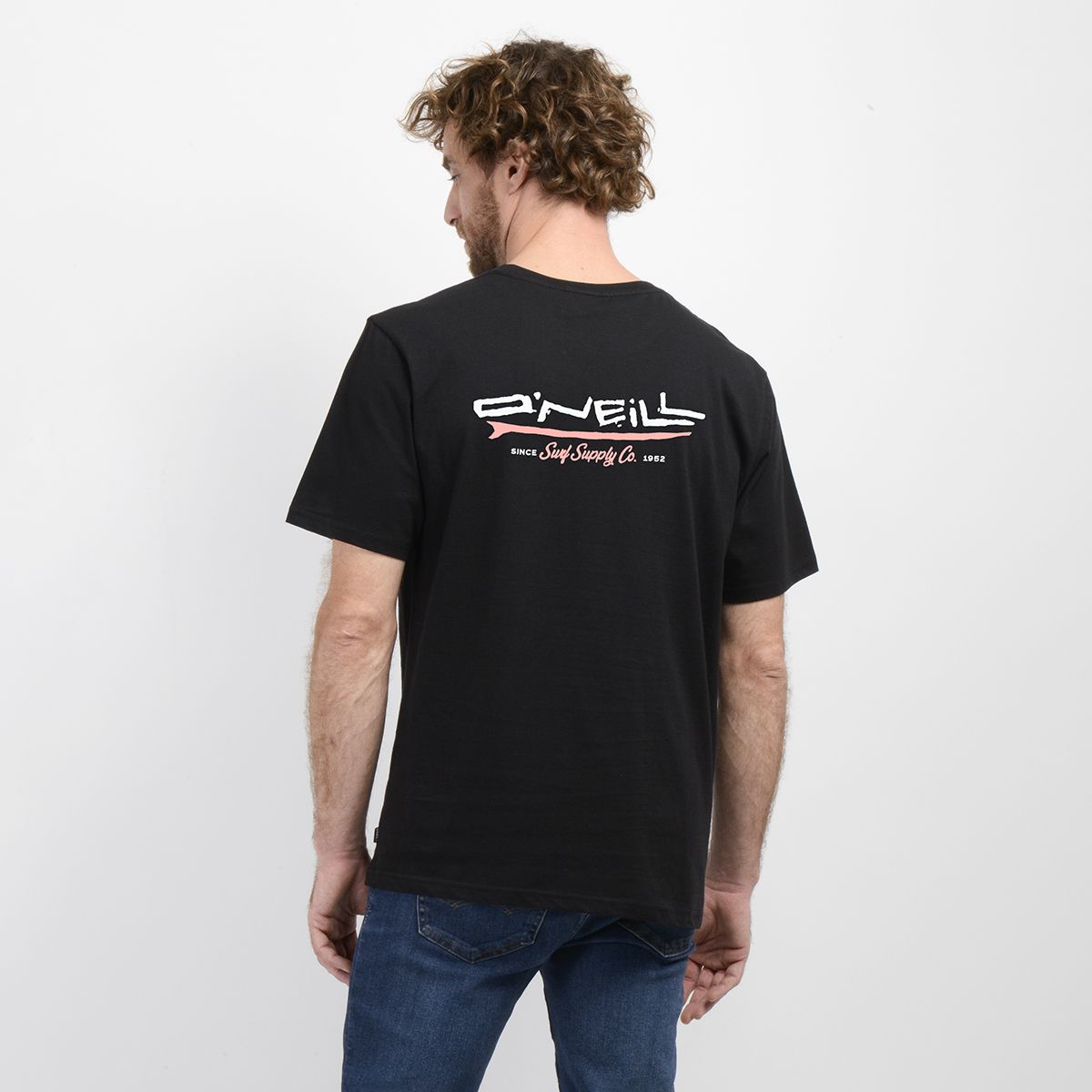O'NEILL - POLERA MANGA CORTA SURFBOARD NEGRO