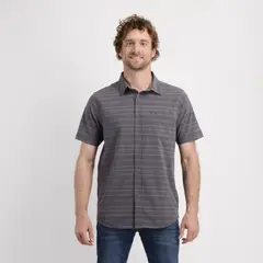 O'NEILL - CAMISA MANGA CORTA TRVLR TRAVERSE STRIPE GRIS OSCURO