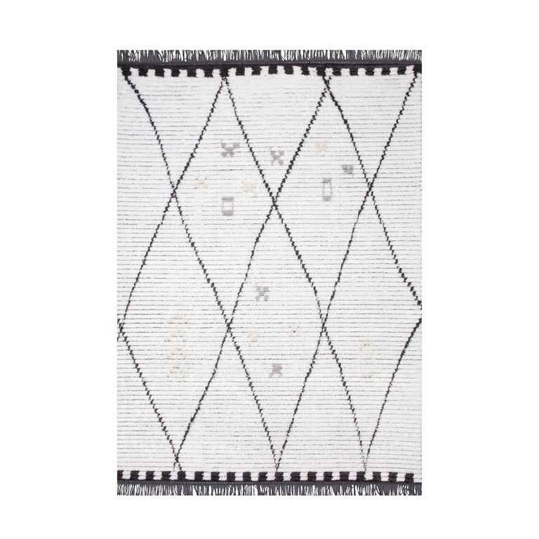 Alfombra Mystique 200x290 Blanco/ Gris