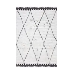 DIB - Alfombra Mystique 200x290 Blanco/ Gris