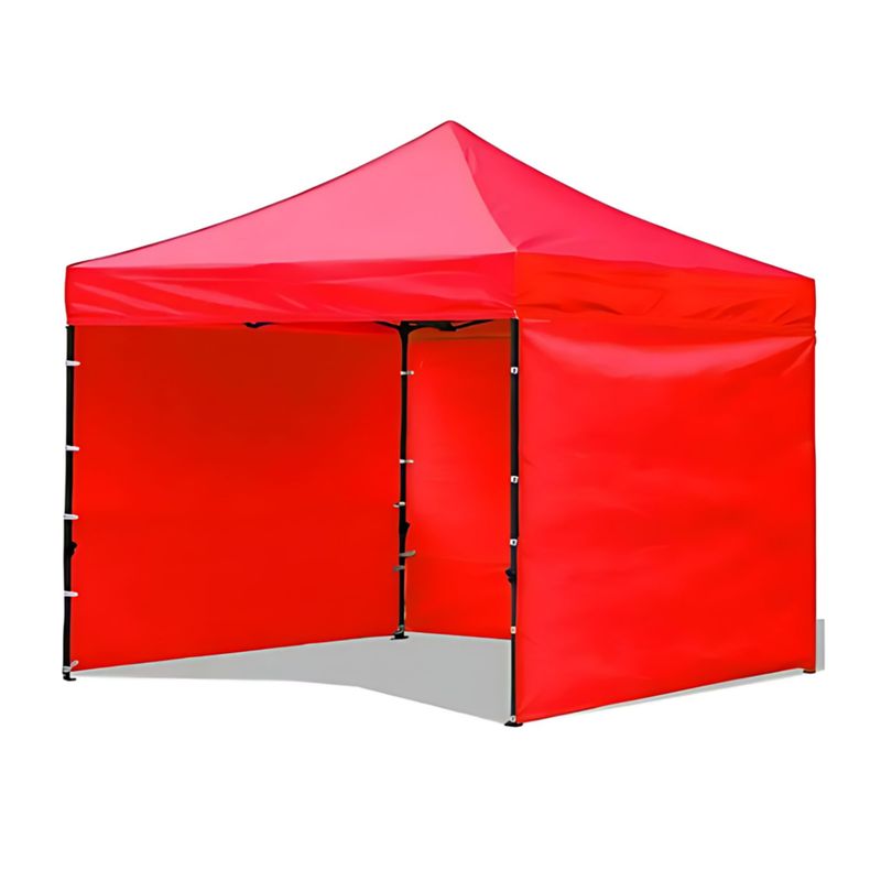GENERICO - Lateral o Pared Para Toldo Araña 3x3 Liso  en Rojo