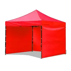 GENERICO - Lateral o Pared Para Toldo Araña 3x3 Liso en Rojo