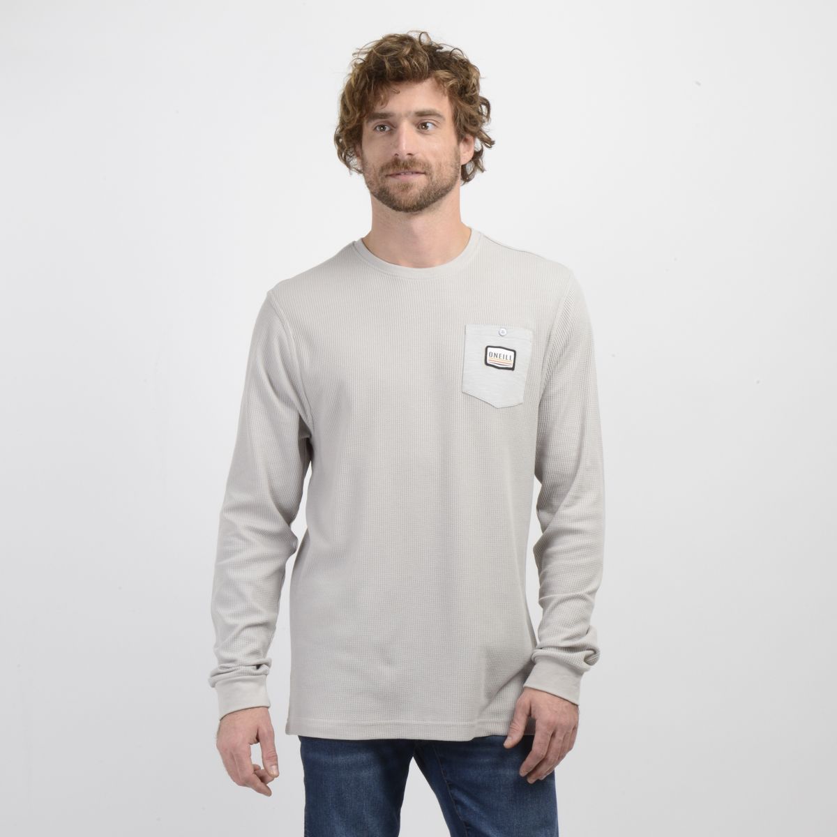 O'NEILL - POLERA MANGA LARGA  WAFFLE SUPLY II BEIGE