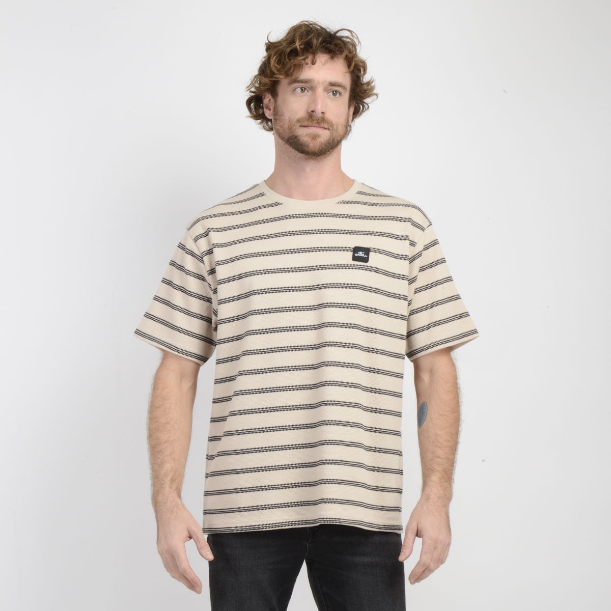 O'NEILL - POLERA MANGA CORTA HIGH LINE BEIGE