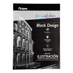TORRE - Block Artístico Black A4 20h Negras Sense Of Color