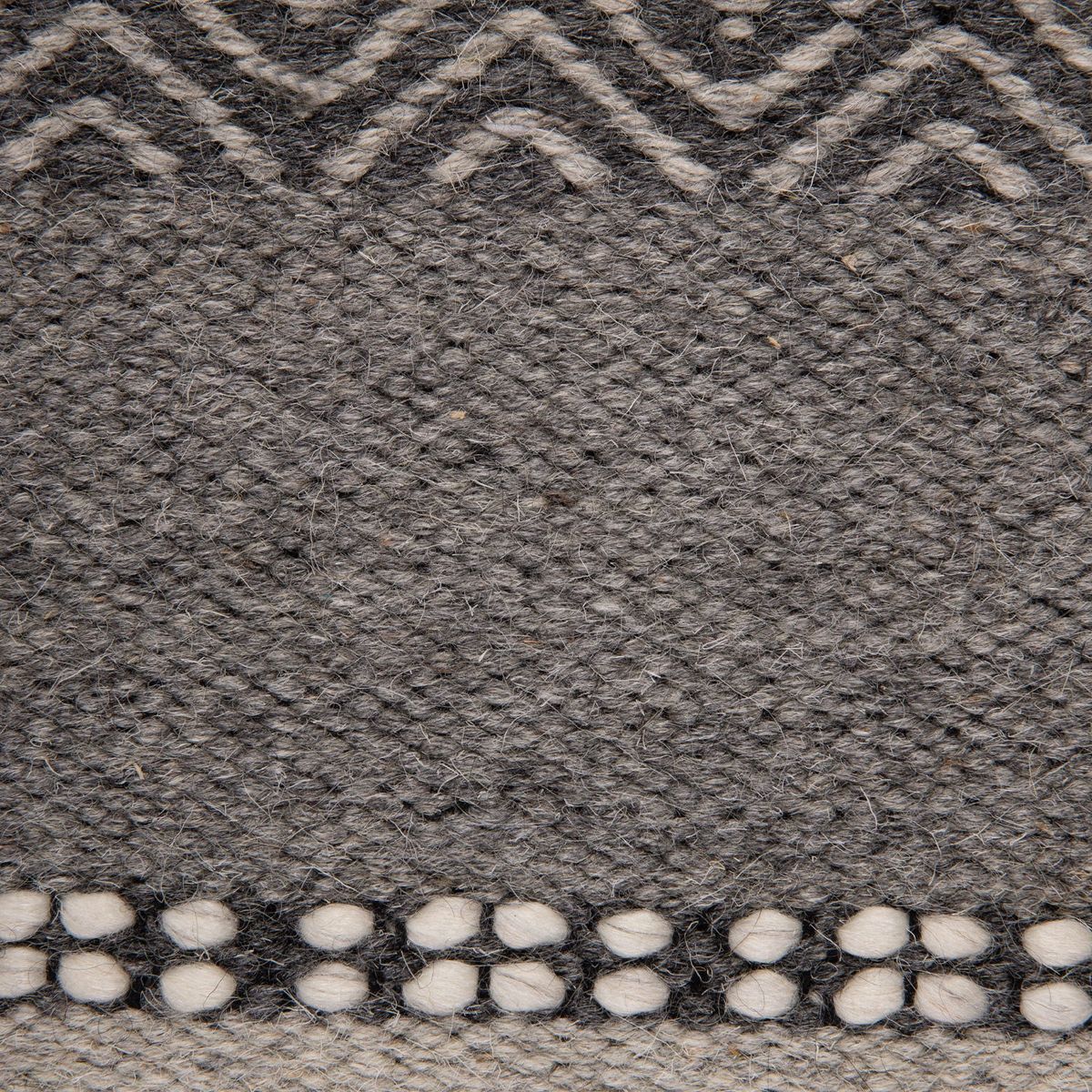 DIB - Alfombra Handwoven wool Tribal 240x340 Gris