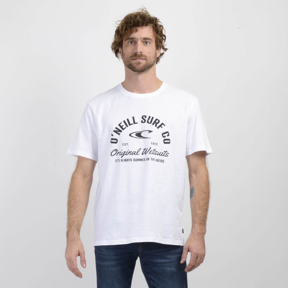 O'NEILL - POLERA MANGA CORTA SURF CO BLANCO