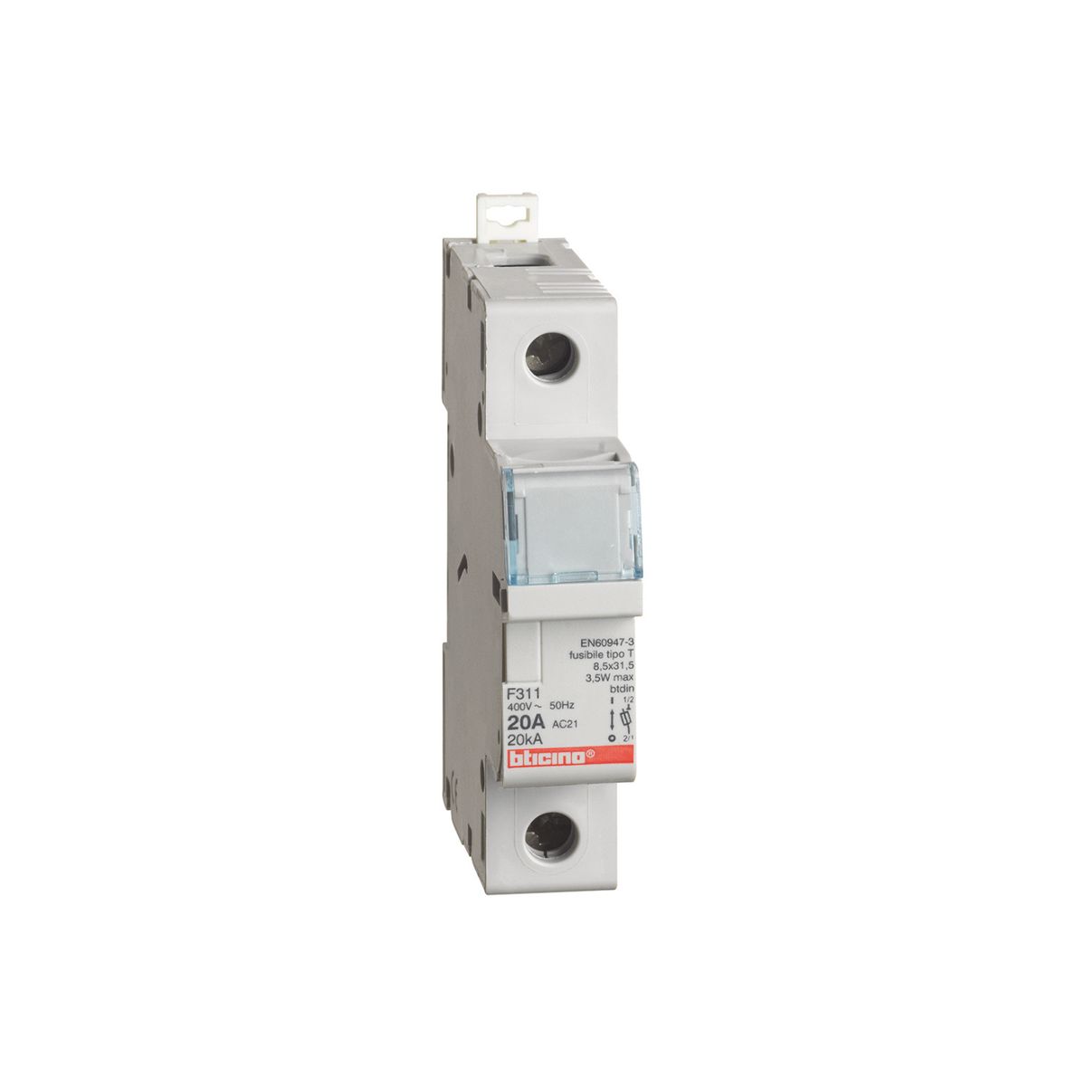 BTICINO - Porta fusible Bticino F311-8 1P 10A400V