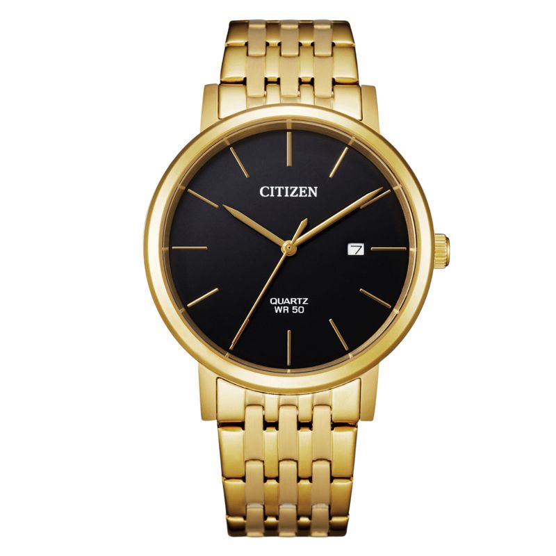 CITIZEN - RELOJ CITIZEN BI5072-51E QUARTZ DORADO HOMBRE DIAL NEGRO