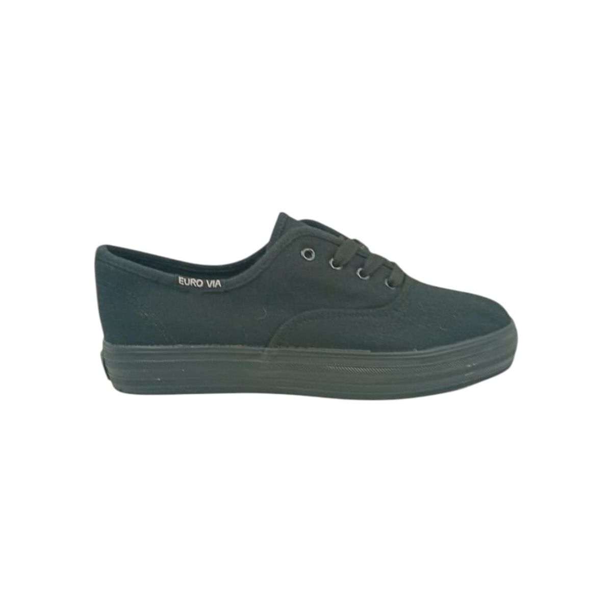 HERIEL - Zapatilla Negra Lona Baja